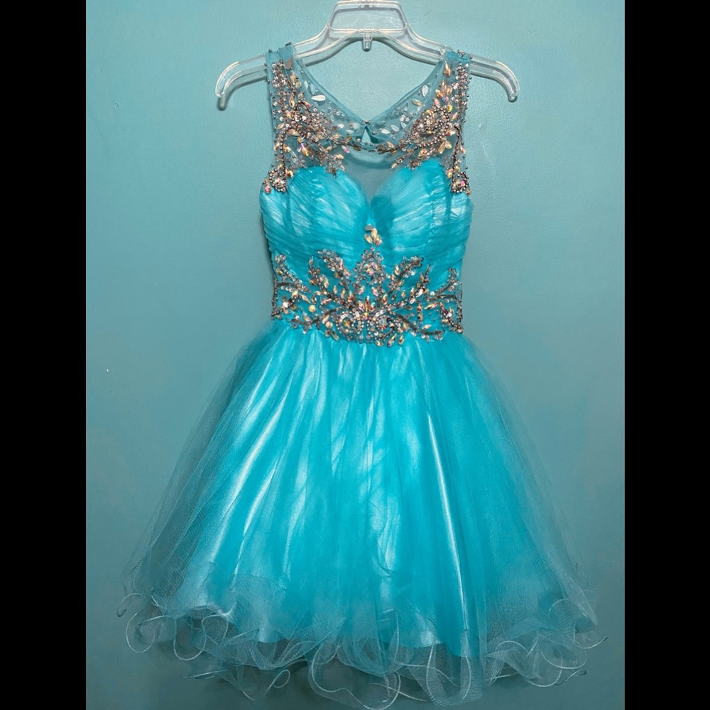 Baby Blue Short Prom Dress